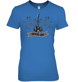 Rock On Electric Guitar - Hanes Women's Nano-T® T-shirt