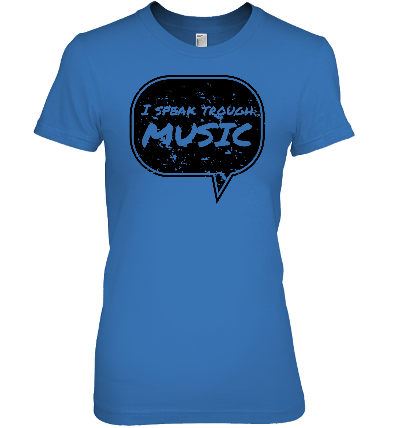 I speak through Music (Black) - Hanes Women's Nano-T® T-shirt