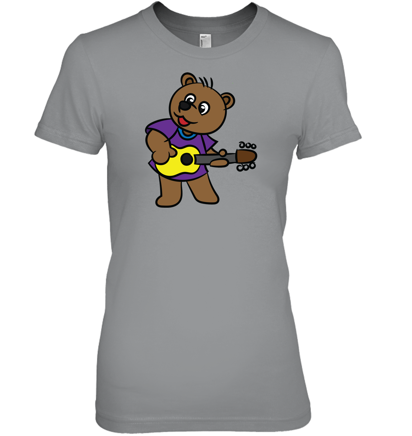 Bear Playing Guitar - Hanes Women's Nano-T® T-Shirt