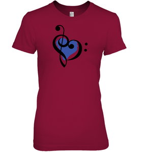 Treble Bass Blue Heart - Hanes Women's Nano-T® T-shirt