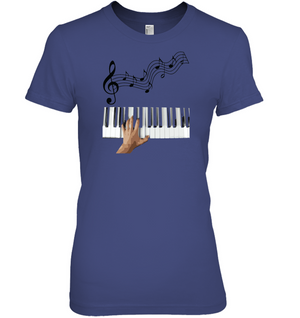 Playin the Keyboard Black Notes - Hanes Women's Nano-T® T-shirt