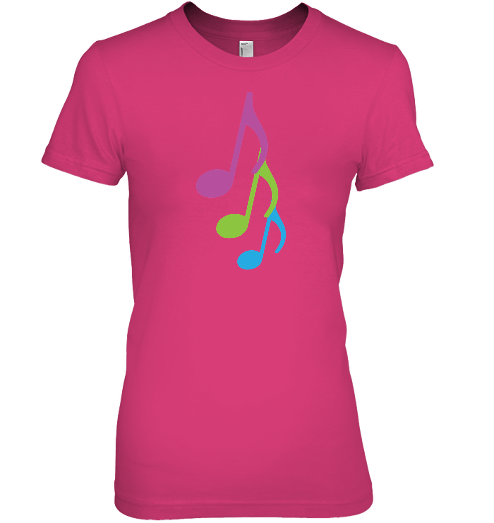 Three colorful musical notes - Hanes Women's Nano-T® T-Shirt