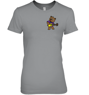 Bear Playing Guitar (Pocket Size) - Hanes Women's Nano-T® T-Shirt