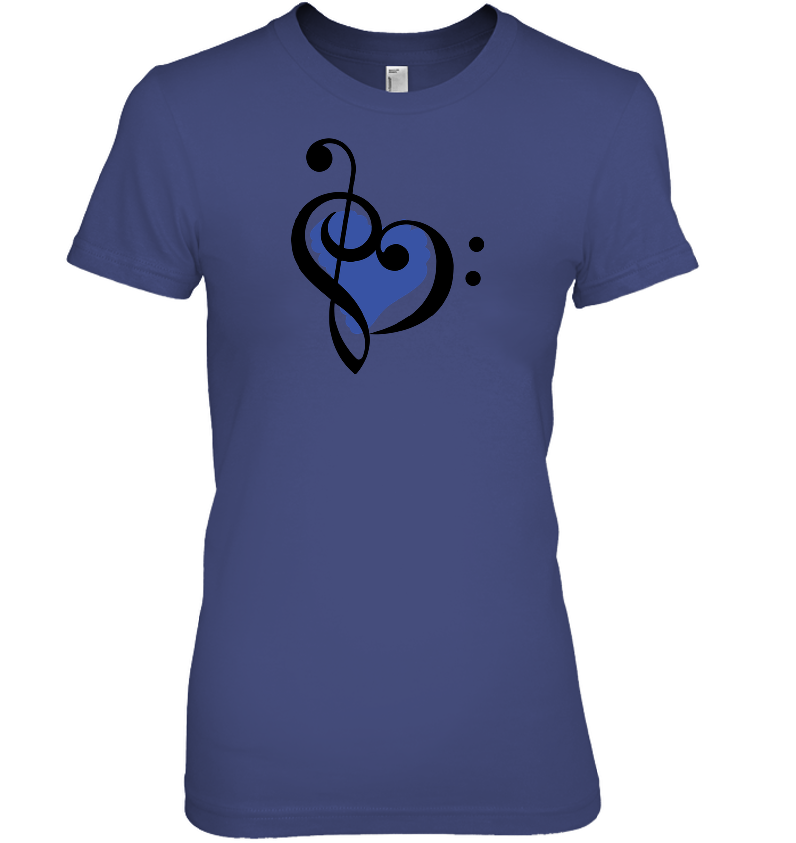 Treble Bass Blue Heart - Hanes Women's Nano-T® T-shirt