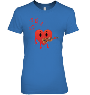 Heart Playing Violin  - Hanes Women's Nano-T® T-shirt