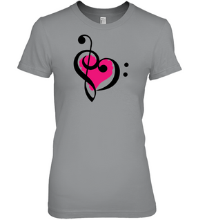 Treble Bass Pink Heart - Hanes Women's Nano-T® T-shirt