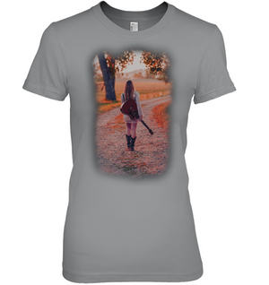 Walking with my Guitar - Hanes Women's Nano-T® T-shirt