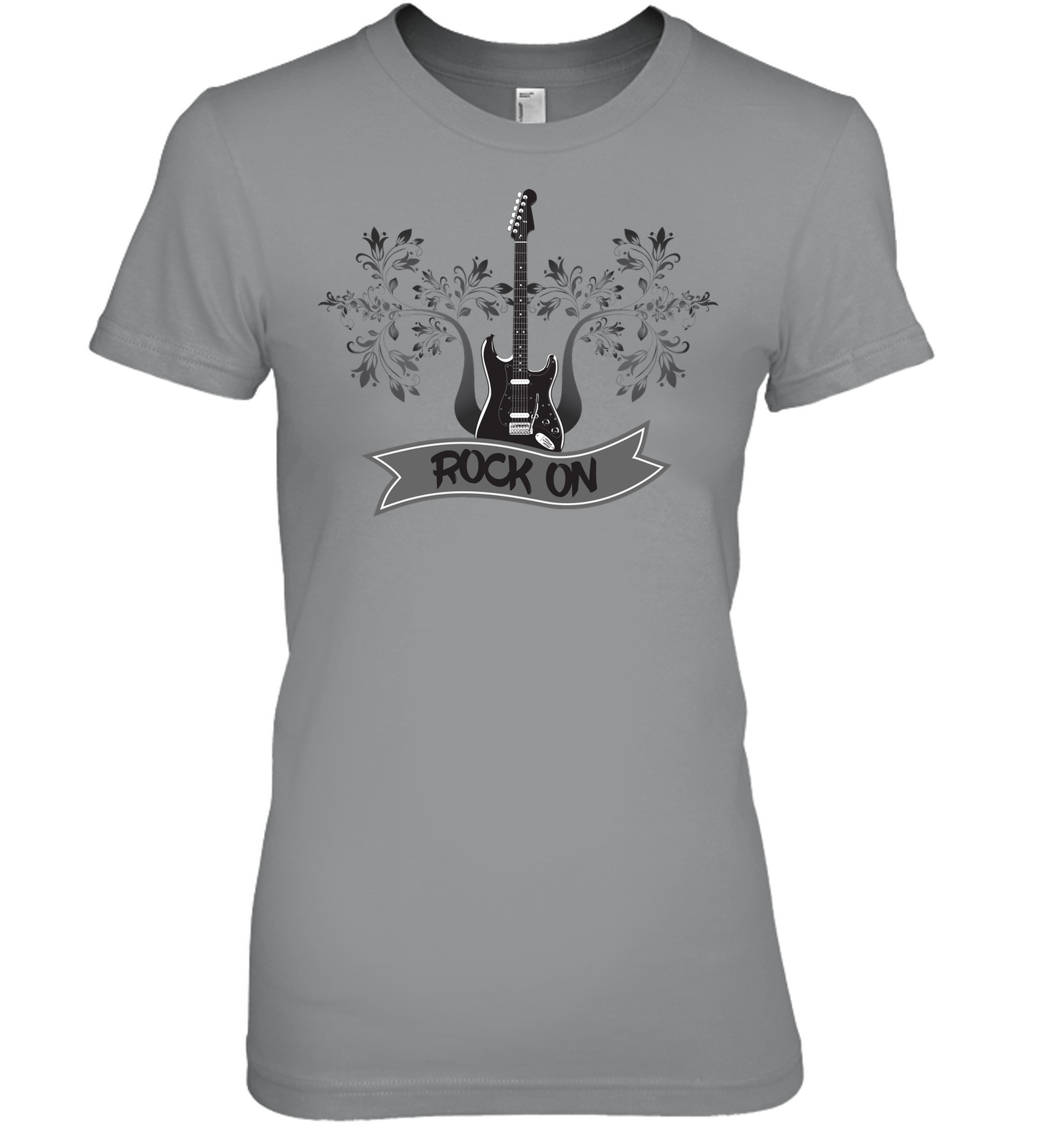 Rock On Electric Guitar - Hanes Women's Nano-T® T-shirt