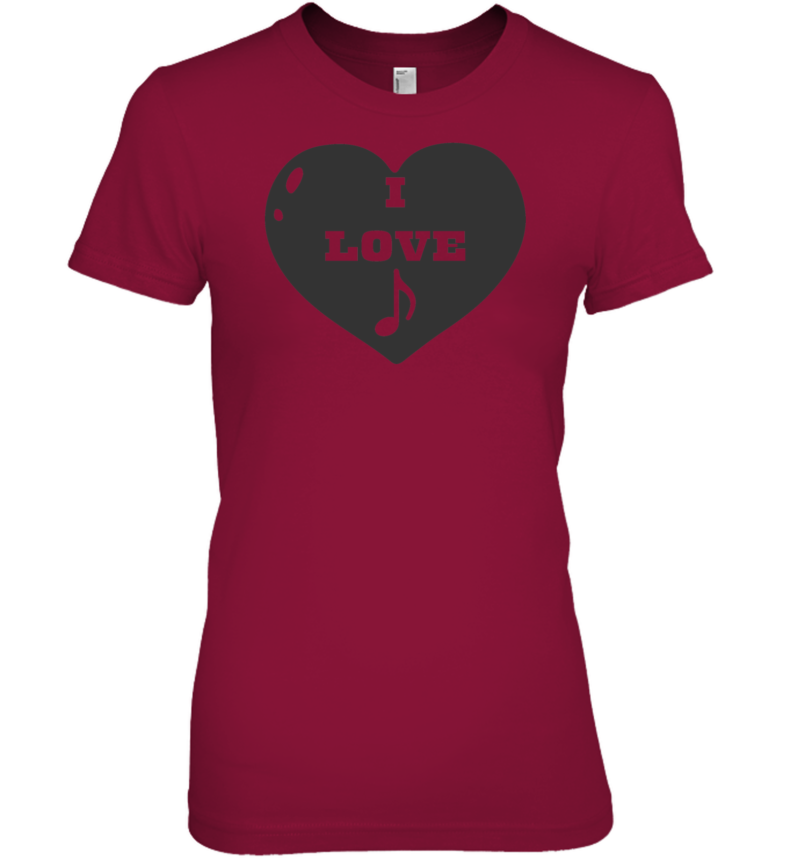 I Love Note Heart - Hanes Women's Nano-T® T-shirt