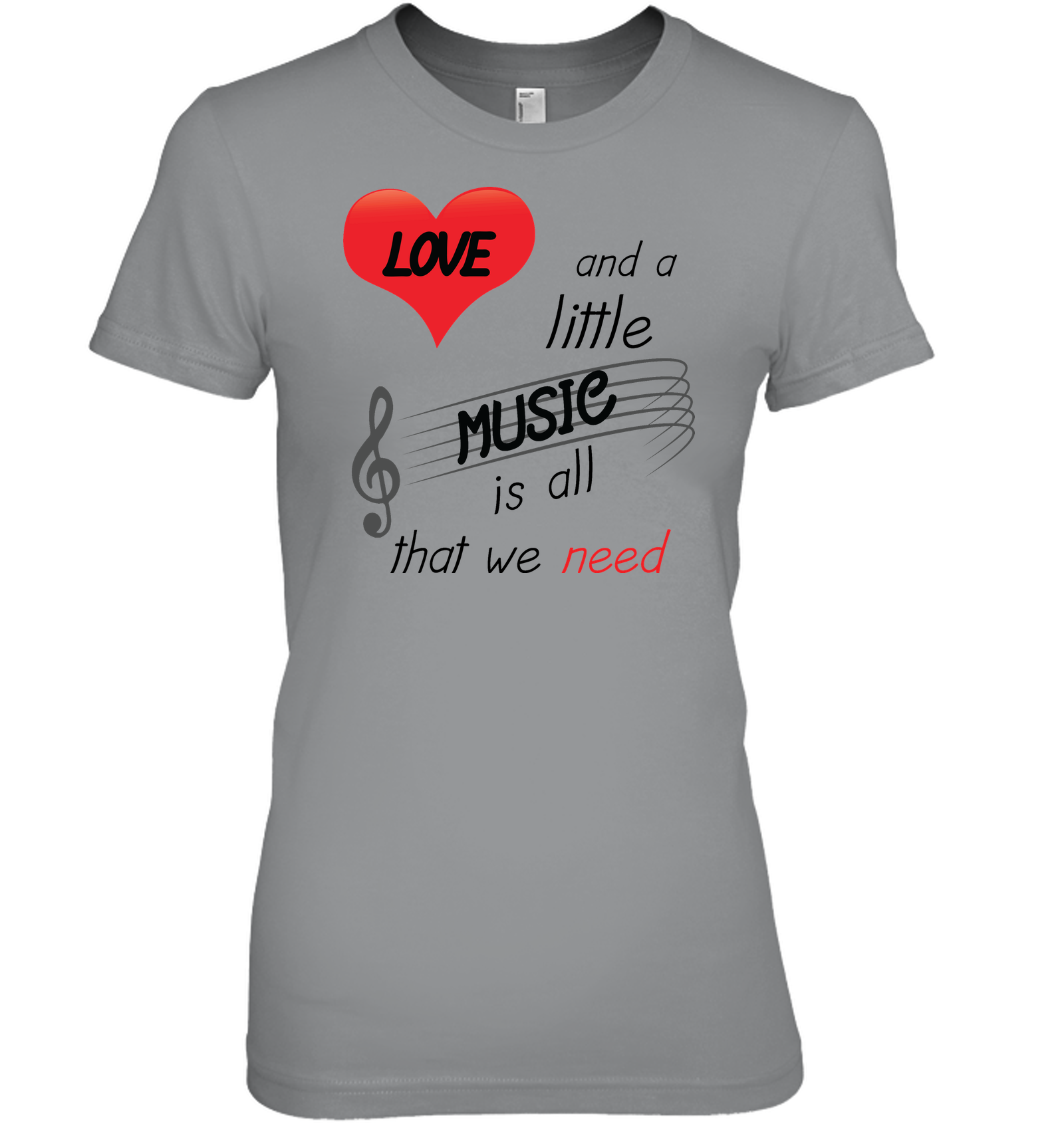 Love and a Little Music is all that we need - Hanes Women's Nano-T® T-shirt