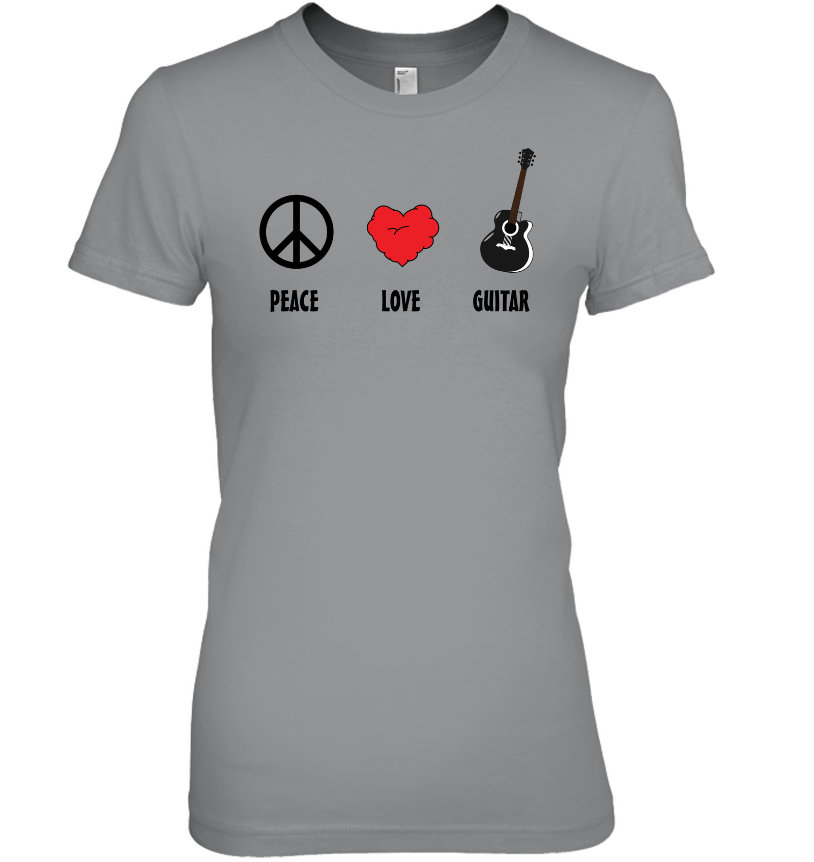 Peace Love Guitar - Hanes Women's Nano-T® T-Shirt