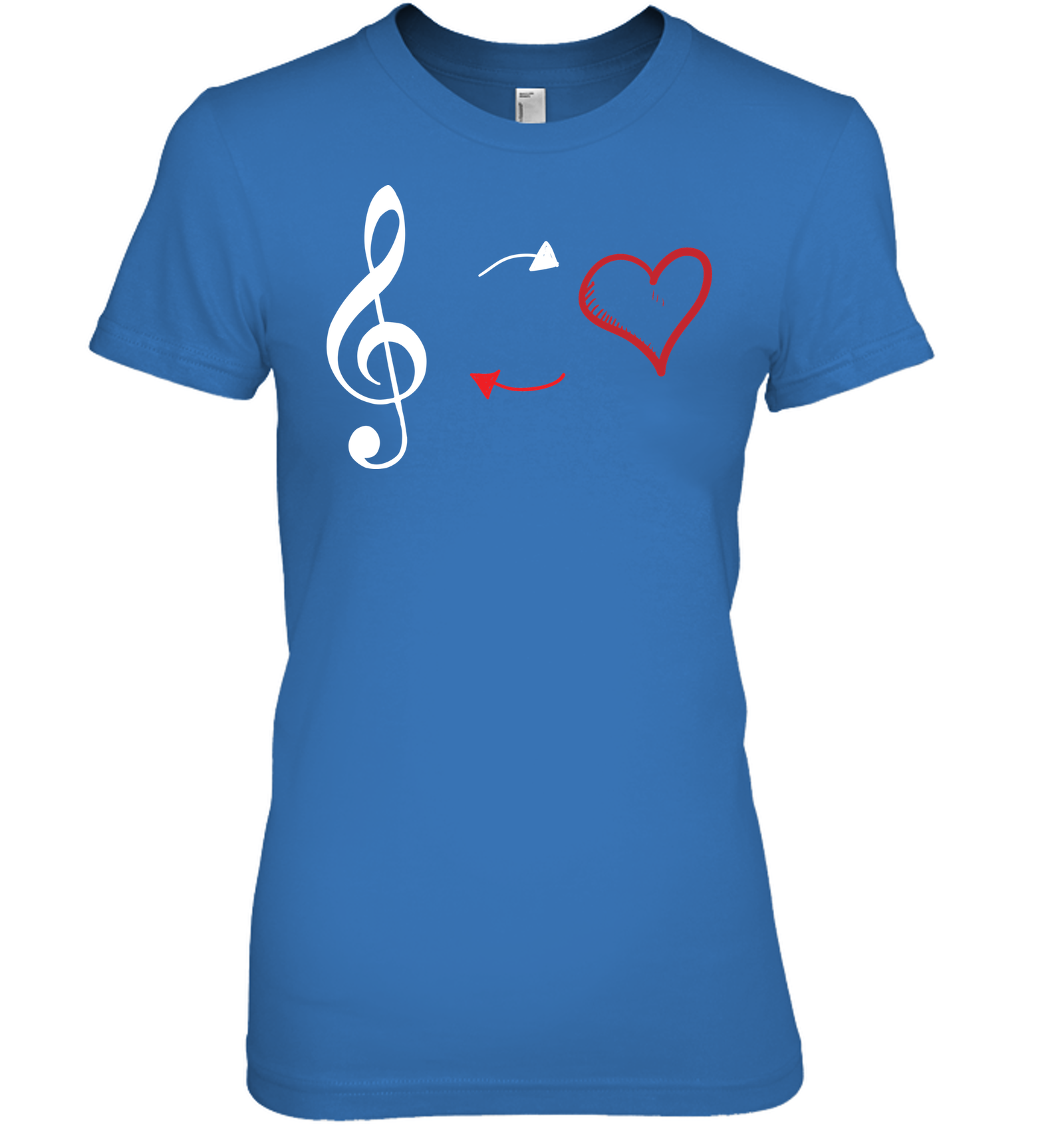 Treble Heart Duo - Hanes Women's Nano-T® T-shirt