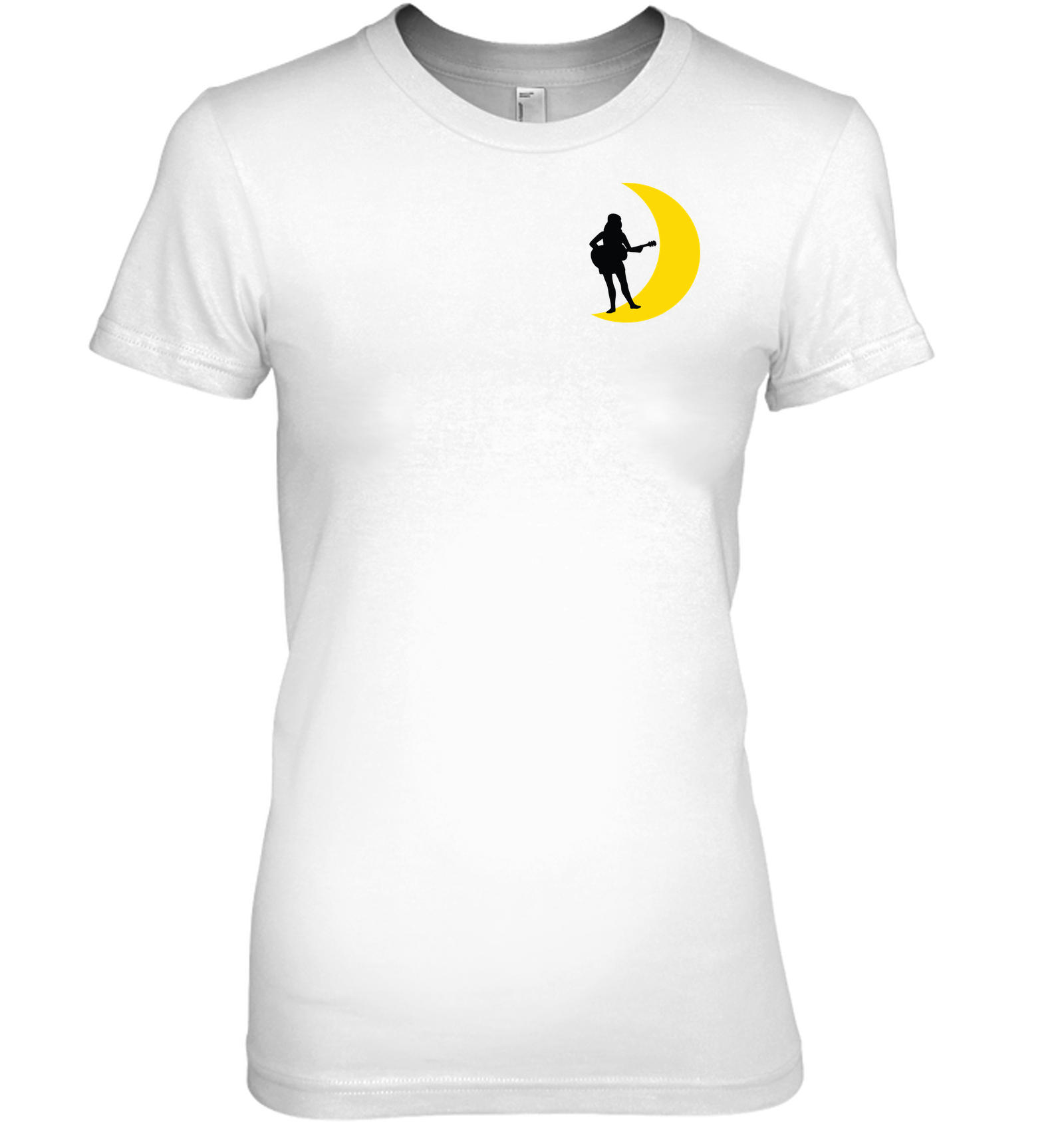 Moonlight Guitar Player (Pocket Design) - Hanes Women's Nano-T® T-Shirt