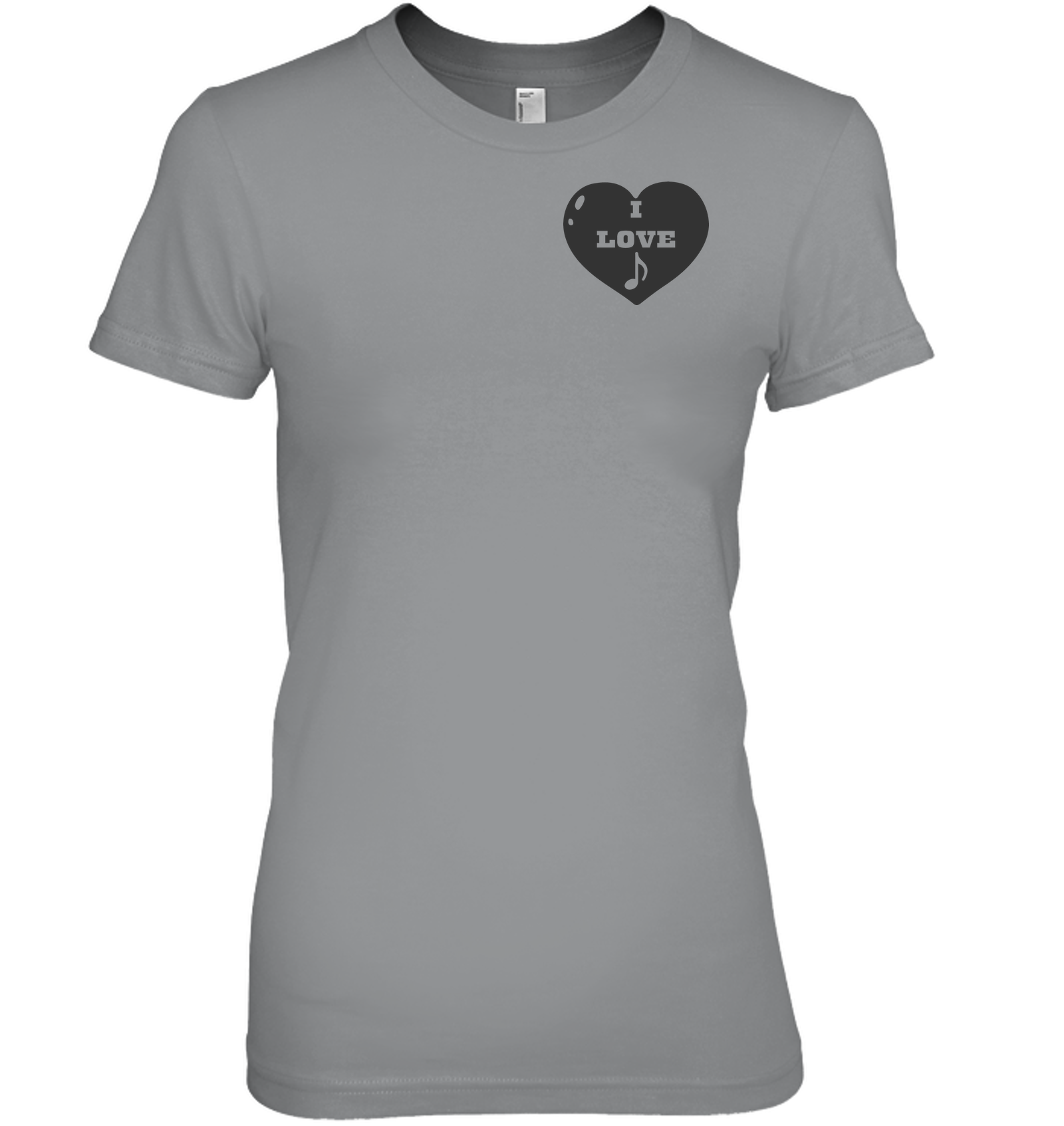 I Love Note Heart (Pocket Size) - Hanes Women's Nano-T® T-shirt