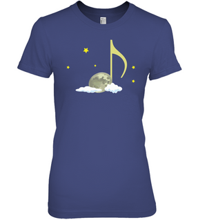 Night Note and stars - Hanes Women's Nano-T® T-Shirt
