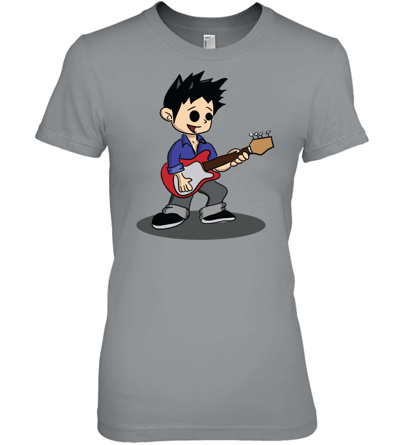 Boy Playing Guitar - Hanes Women's Nano-T® T-shirt