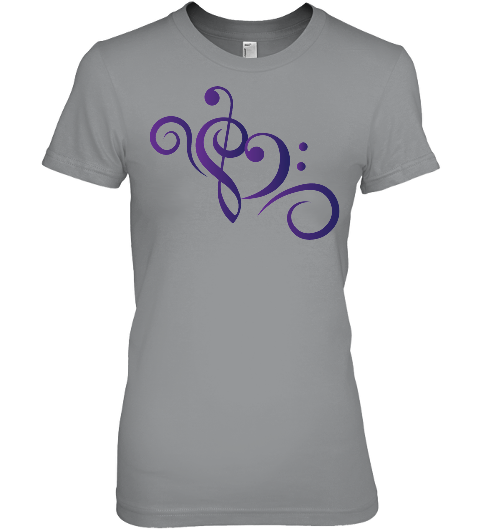 Treble Bass Heart Swirl - Hanes Women's Nano-T® T-Shirt
