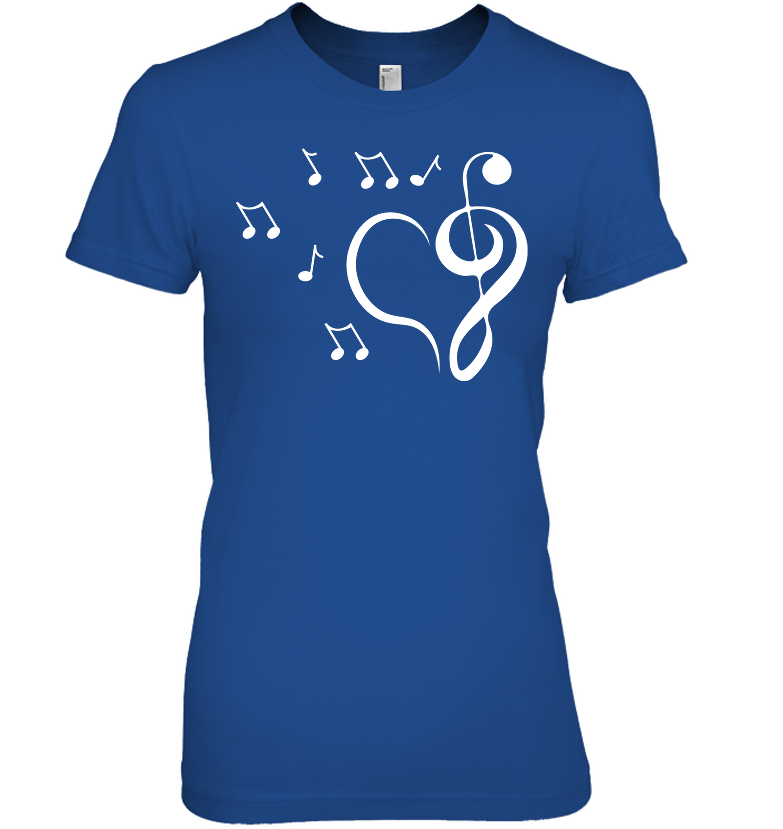 Musical heart with floating notes - Hanes Women's Nano-T® T-shirt