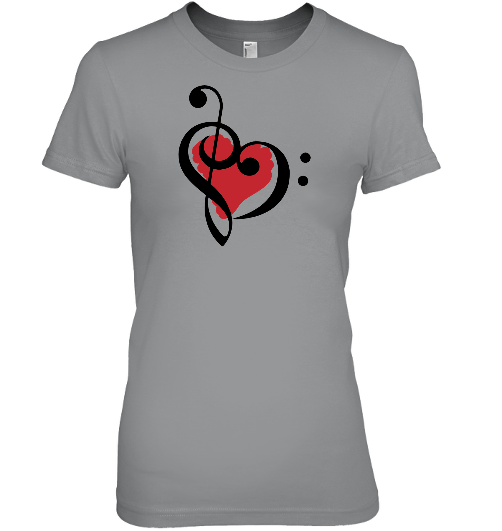 Treble Bass Red Heart - Hanes Women's Nano-T® T-shirt