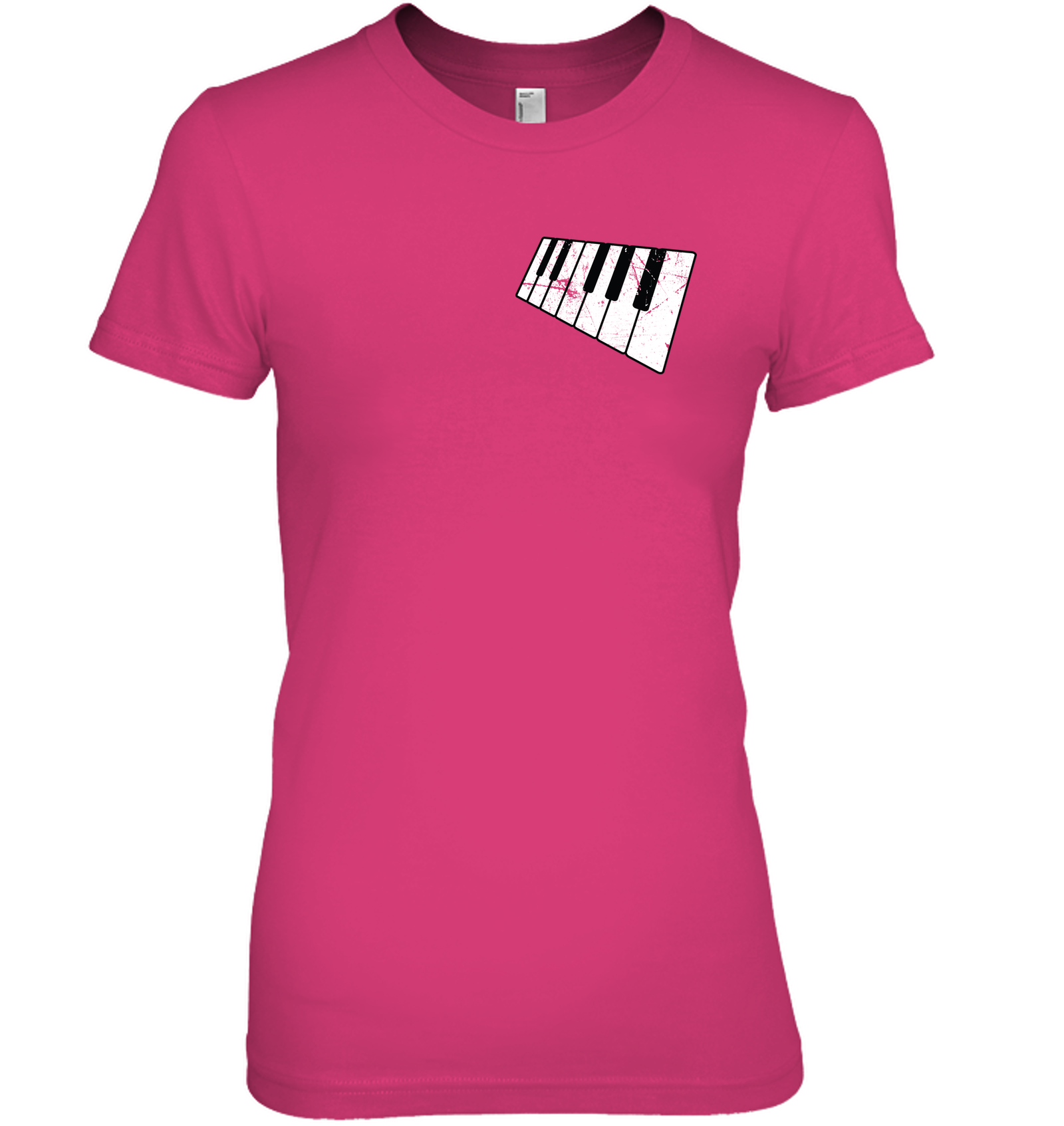floating Piano Keyboard (Pocket Size) - Hanes Women's Nano-T® T-shirt