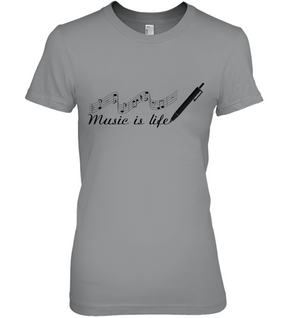 Music is Life Note - Hanes Women's Nano-T® T-shirt