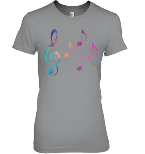 Colorful Notes - Hanes Women's Nano-T® T-Shirt