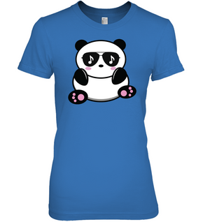 Cool Music Loving Panda feeling the beat - Hanes Women's Nano-T® T-Shirt