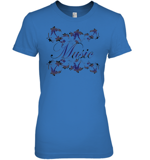 Music with Flowers - Hanes Women's Nano-T® T-Shirt