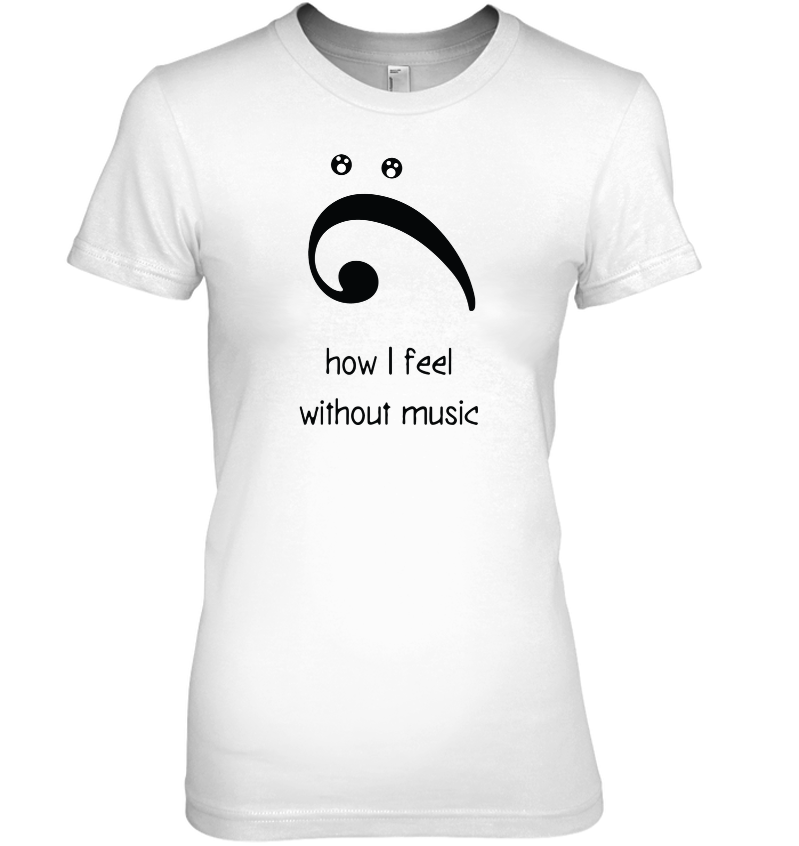 How I Feel Without Music - Hanes Women's Nano-T® T-shirt
