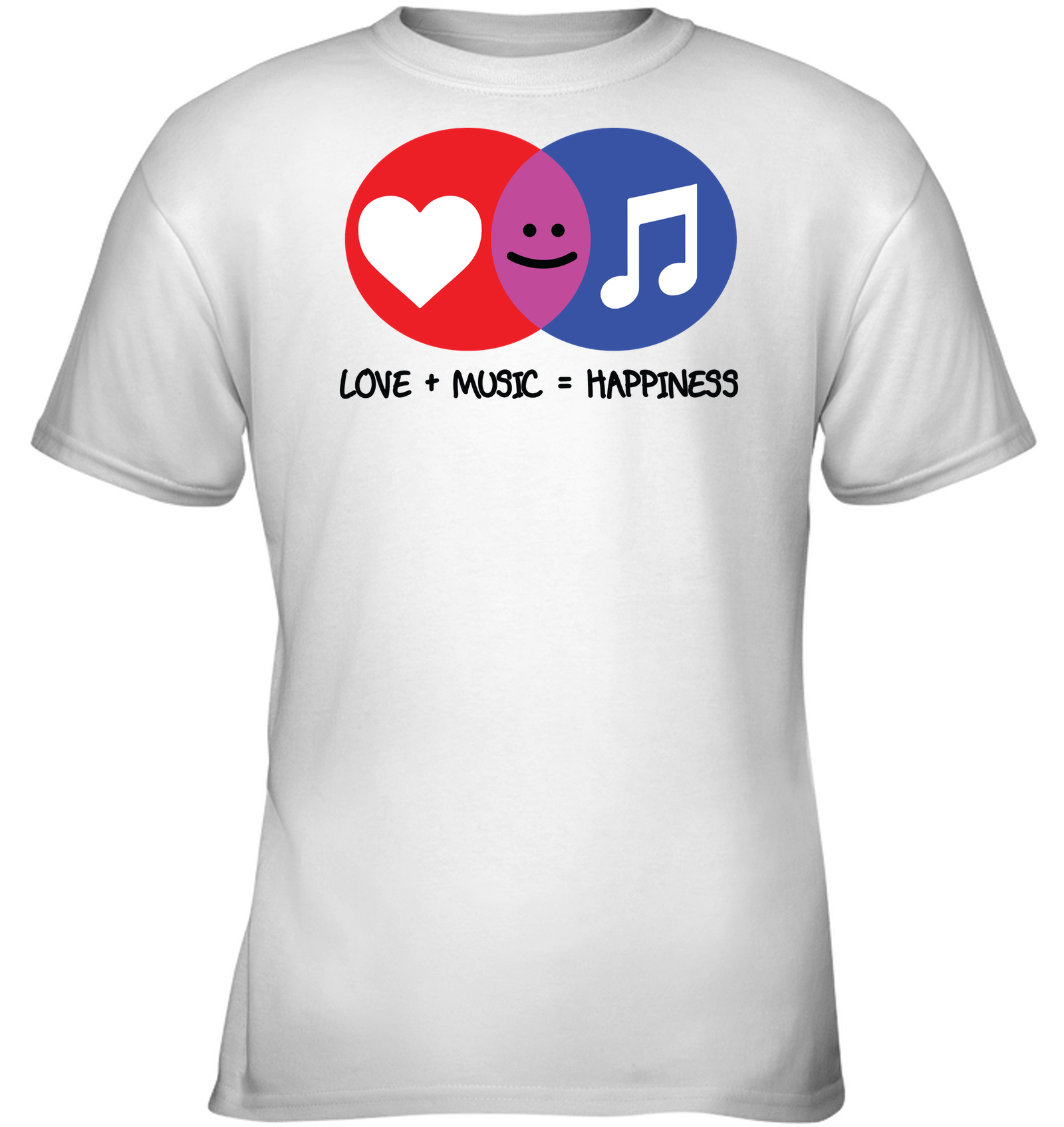 Love and Music is Happiness - Gildan Youth Short Sleeve T-Shirt