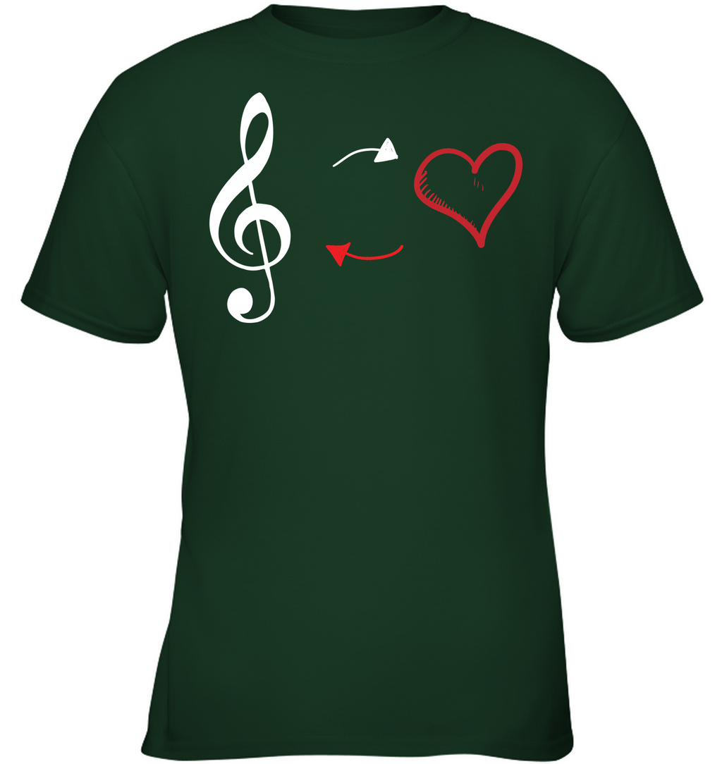 Treble Heart Duo - Gildan Youth Short Sleeve T-Shirt
