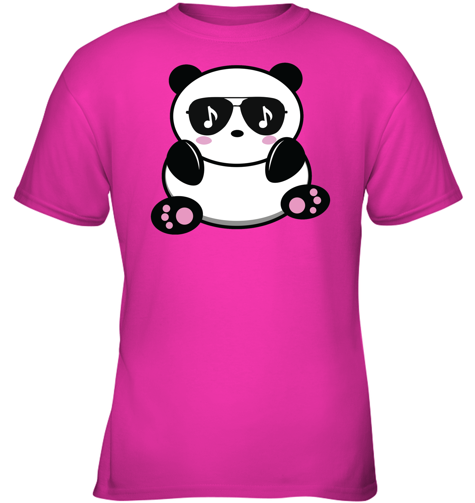 Cool Music Loving Panda feeling the beat - Gildan Youth Short Sleeve T-Shirt