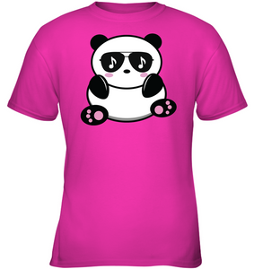 Cool Music Loving Panda feeling the beat - Gildan Youth Short Sleeve T-Shirt