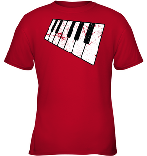 Floating Piano Keyboard - Gildan Youth Short Sleeve T-Shirt