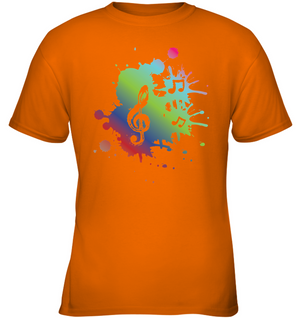 A Colorful Splash of Music - Gildan Youth Short Sleeve T-Shirt