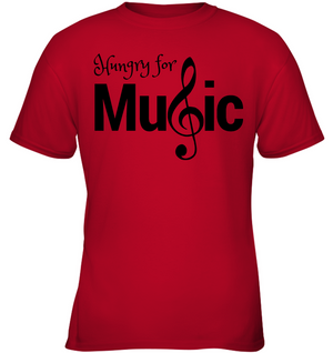 Hungry for Music - Gildan Youth Short Sleeve T-Shirt