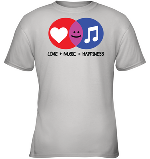 Love and Music is Happiness - Gildan Youth Short Sleeve T-Shirt