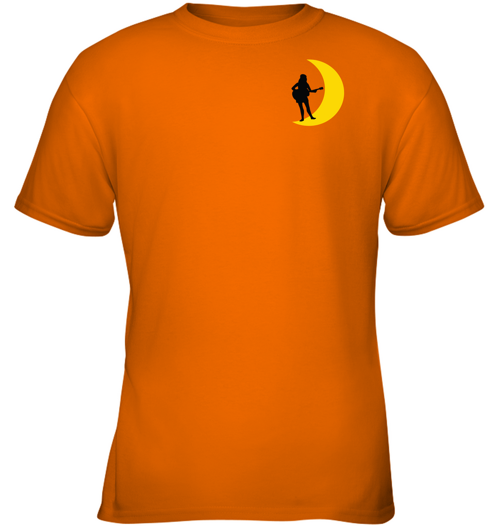 Moonlight Guitar Player (Pocket Design) - Gildan Youth Short Sleeve T-Shirt