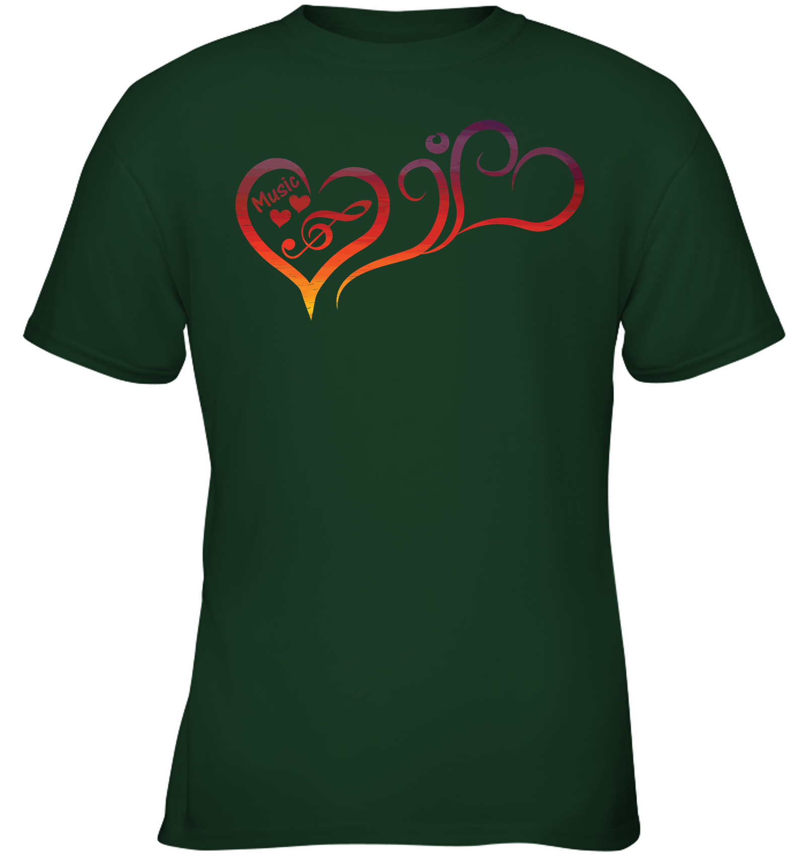 Hearts Music Fun - Gildan Youth Short Sleeve T-Shirt