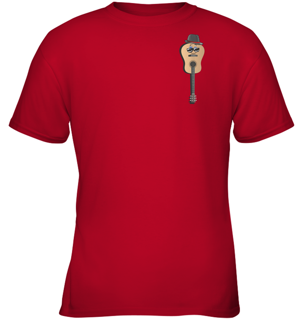Guitar Man (Pocket Size) - Gildan Youth Short Sleeve T-Shirt