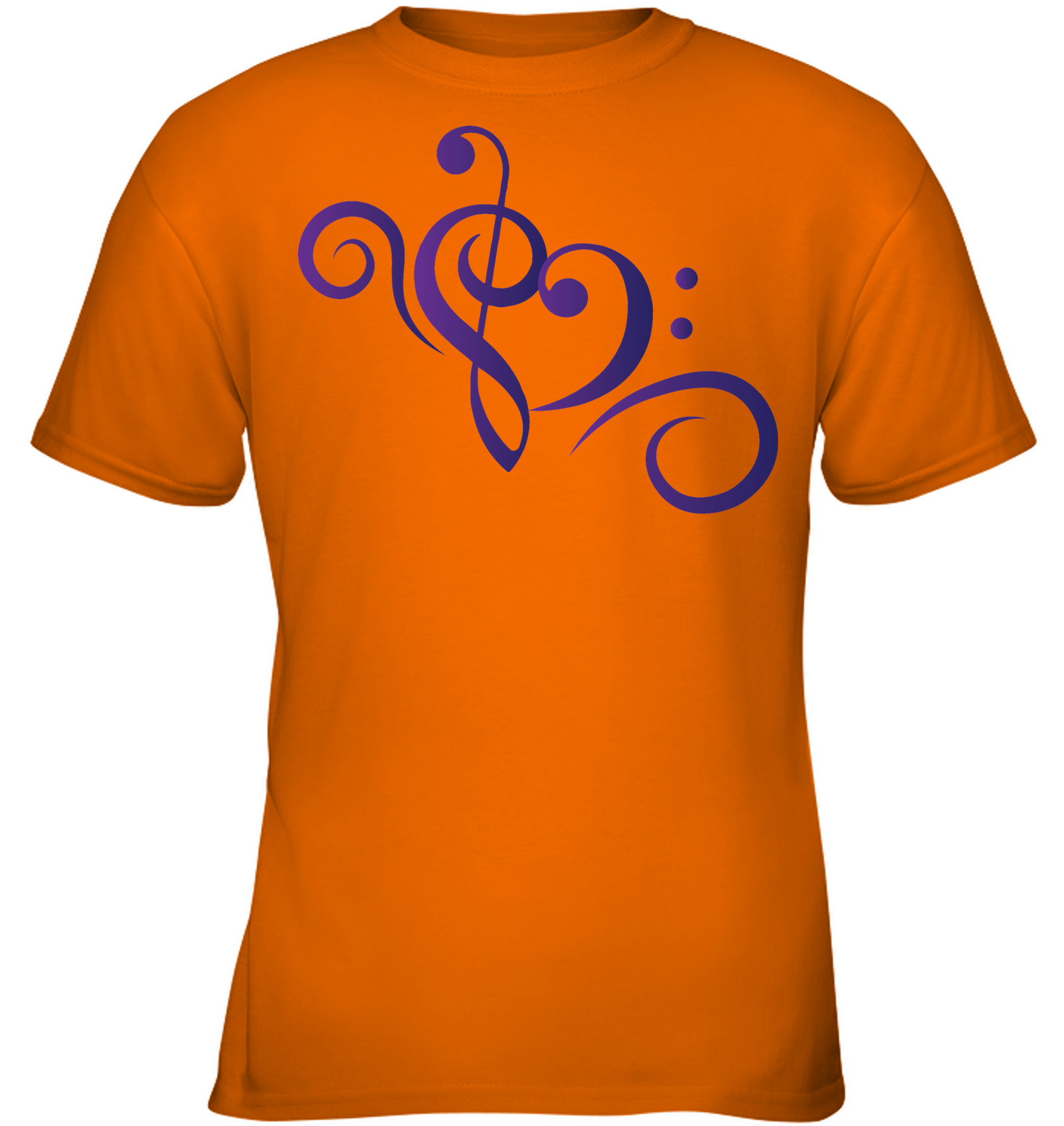 Treble Bass Heart Swirl - Gildan Youth Short Sleeve T-Shirt