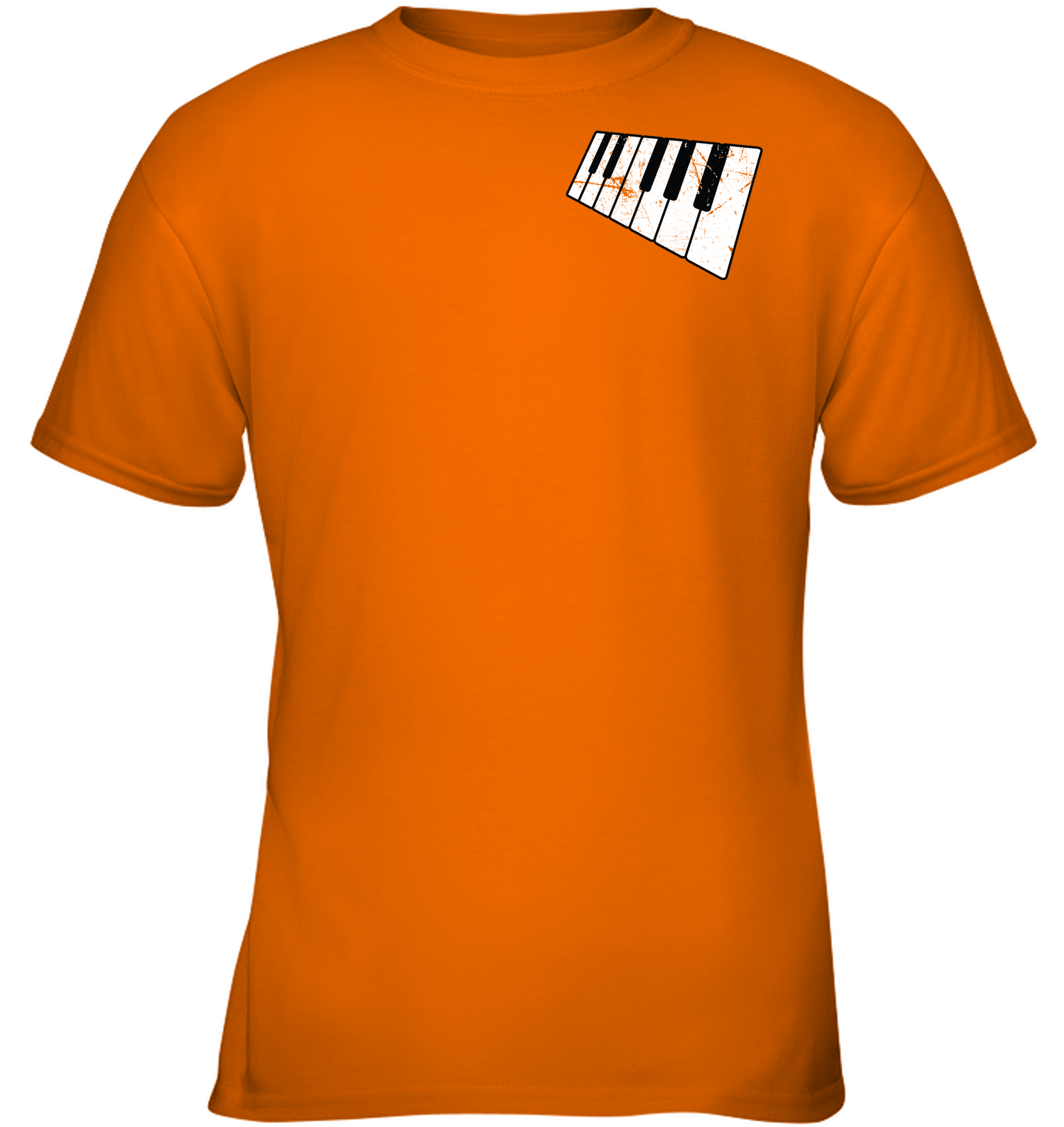 floating Piano Keyboard (Pocket Size) - Gildan Youth Short Sleeve T-Shirt