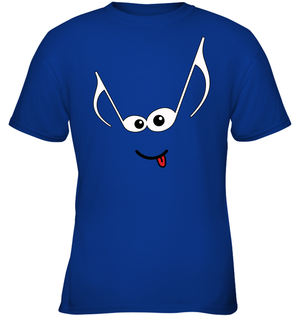 Mischievous Note Face - Gildan Youth Short Sleeve T-Shirt