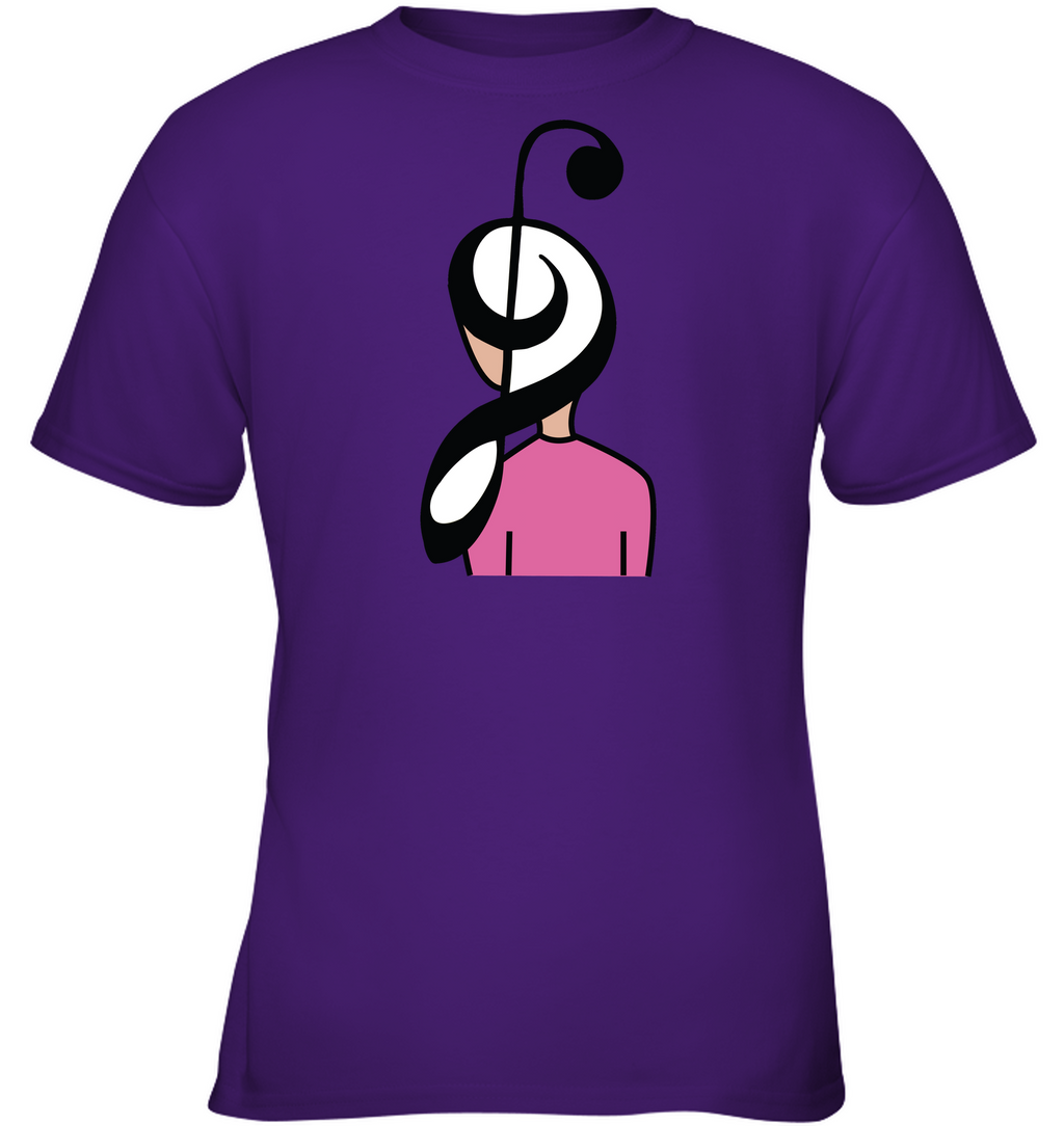 Musical Hairstyle - Gildan Youth Short Sleeve T-Shirt