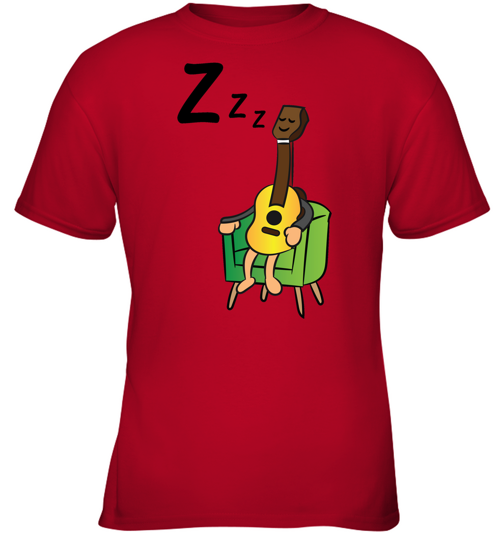 Sleeping Guitar - Gildan Youth Short Sleeve T-Shirt