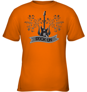 Rock On Electric Guitar - Gildan Youth Short Sleeve T-Shirt