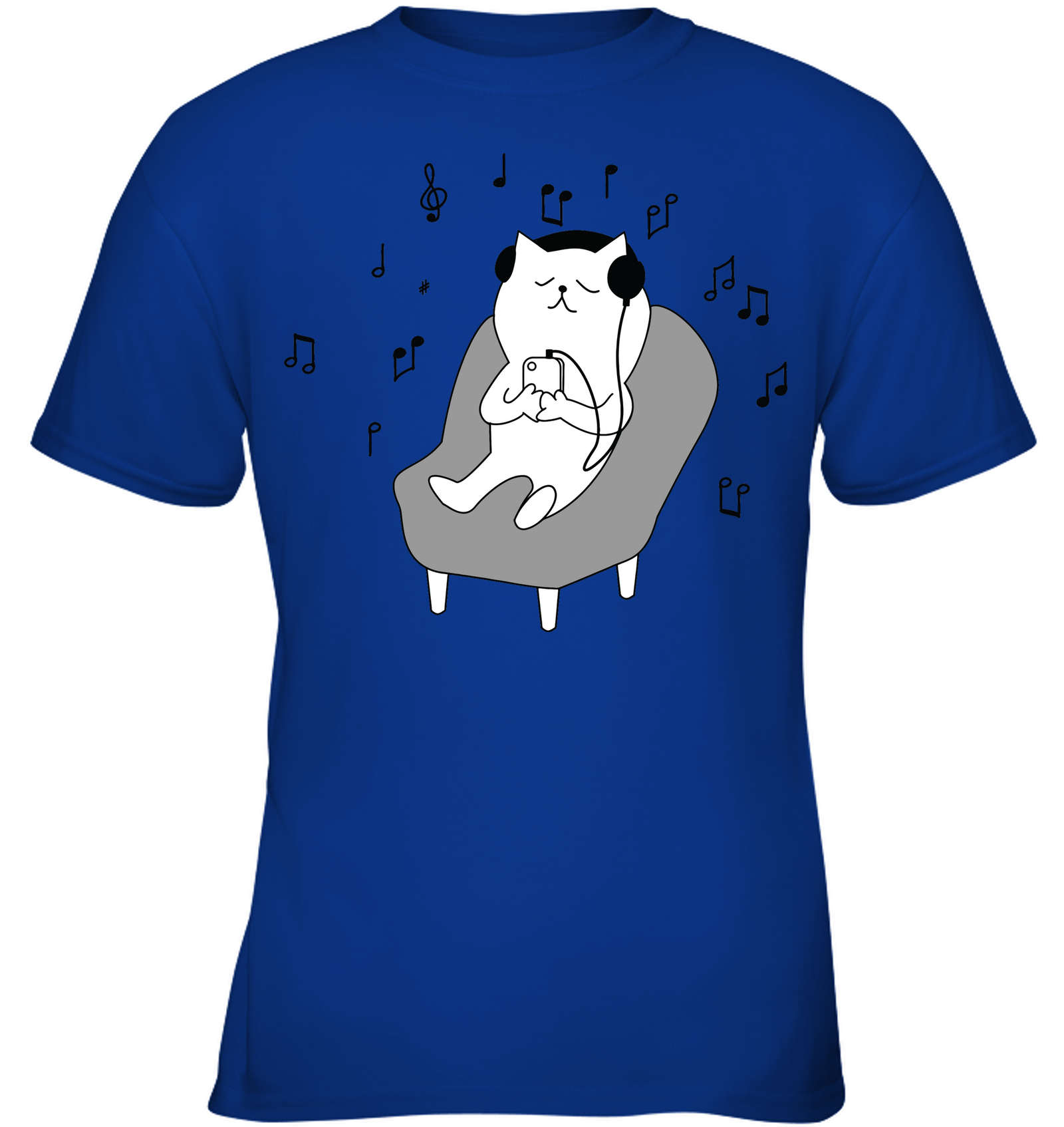 Chilin Kitty - Gildan Youth Short Sleeve T-Shirt