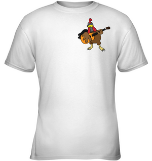 Chicken with Guitar (Pocket Size) - Gildan Youth Short Sleeve T-Shirt