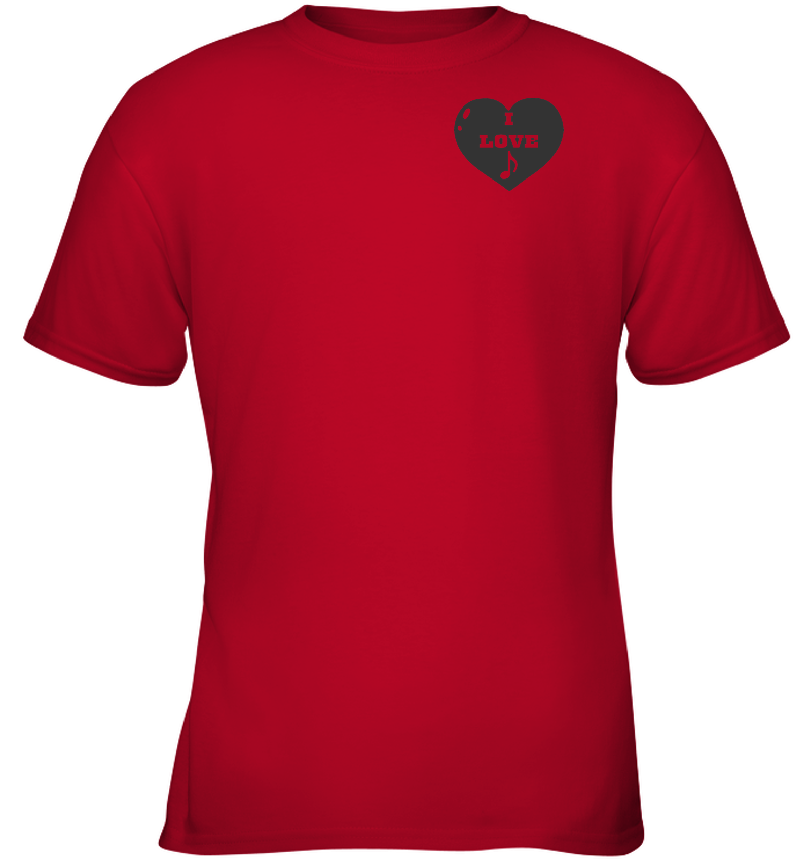 I Love Note Heart (Pocket Size) - Gildan Youth Short Sleeve T-Shirt