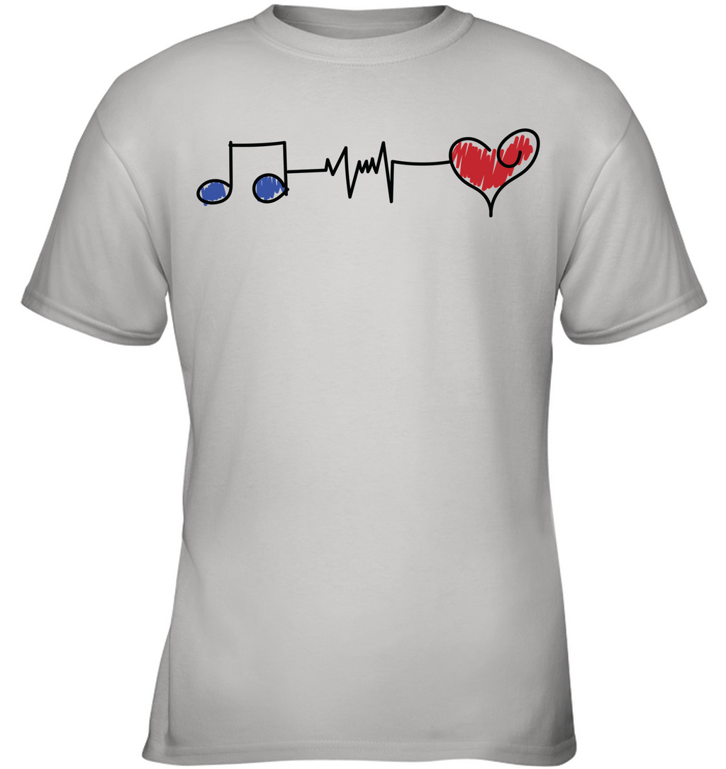 Musical Connections Blue - Gildan Youth Short Sleeve T-Shirt